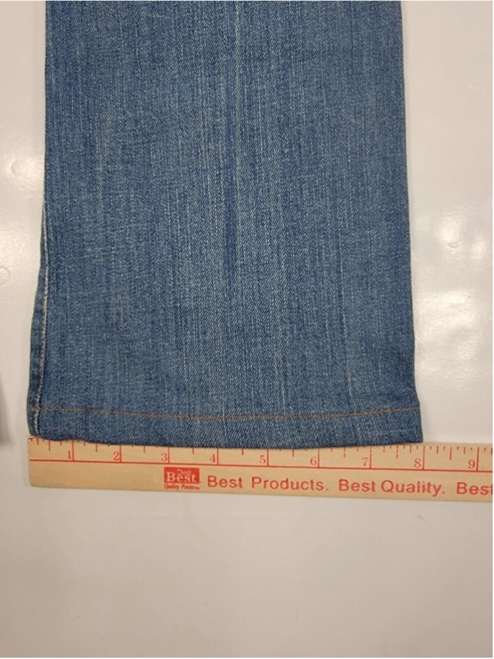 NEW EARNEST SEWN Hefner .01 Bootcut Jeans 27x30 Milk Blue USA Made 2004 NWT Y2K - Picture 10 of 12